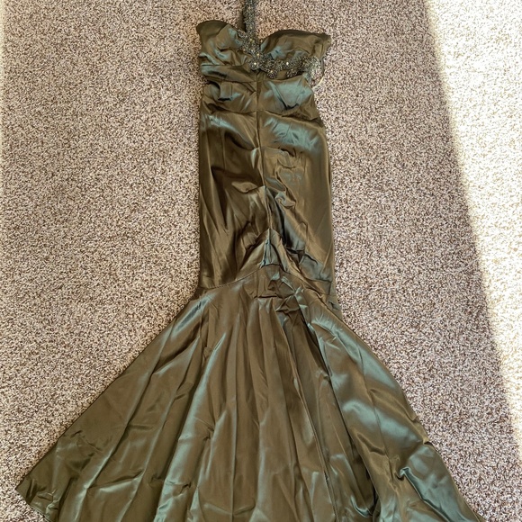 Cache Olive Green gown - Picture 1 of 8